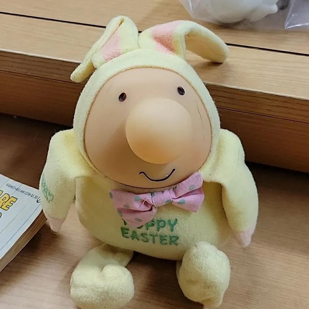 Ziggy Hoppy Easter yellow plush bow tie Bunny Rabbit , book and decorative seals